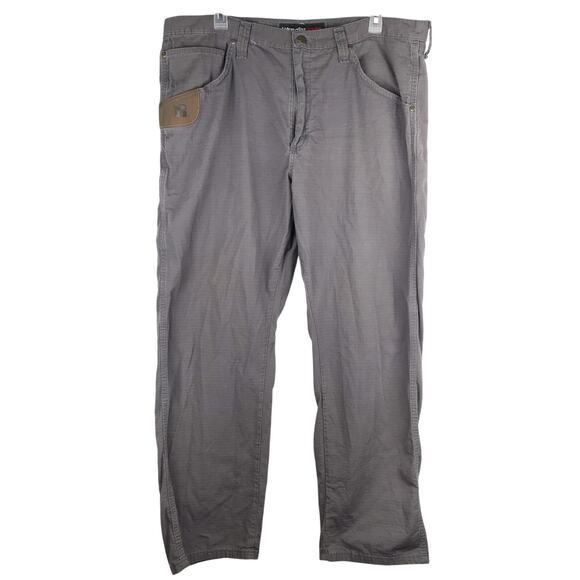 Wrangler Riggs Workwear Ripstop Work Pants Gray 38X30 Cotton Utility Relaxed Fit - Picture 1 of 12